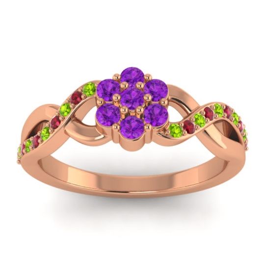 Simple Floral Pave Parisar Ring