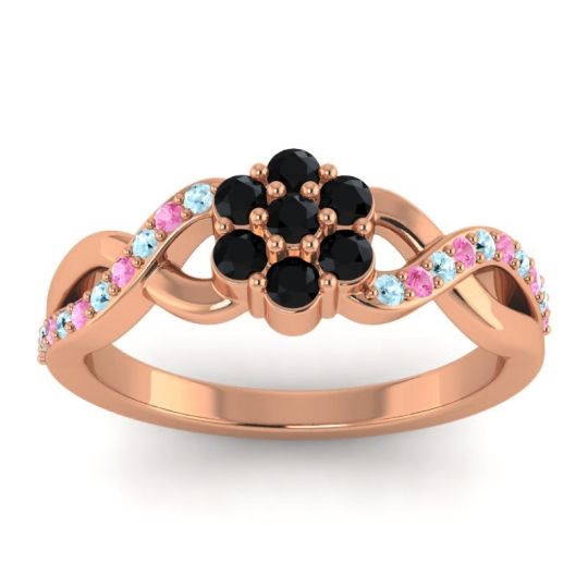 Simple Floral Pave Parisar Ring