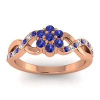 Blue Sapphire Fashion Ring In 14K Rose Gold With Lab Diamond – Parisar Simple Ring