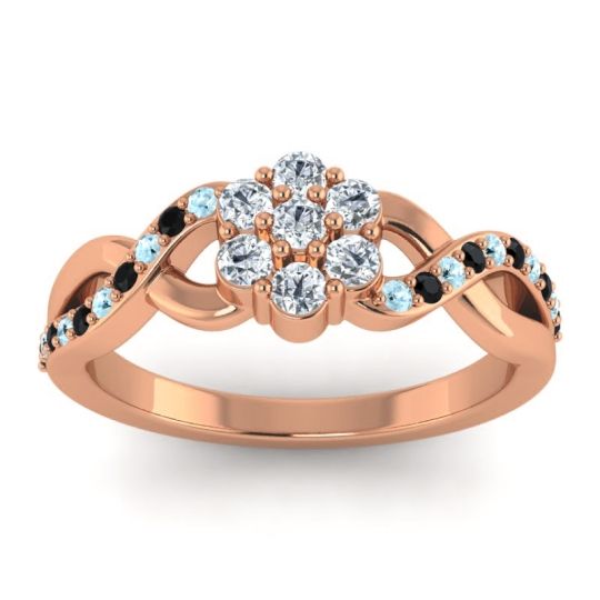 Simple Floral Pave Parisar Ring