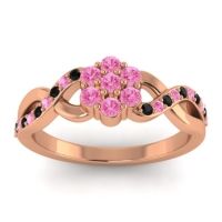 Pink Tourmaline Fashion Ring In 18K Rose Gold With Black Onyx – Parisar Simple Ring