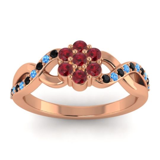 Simple Floral Pave Parisar Ring