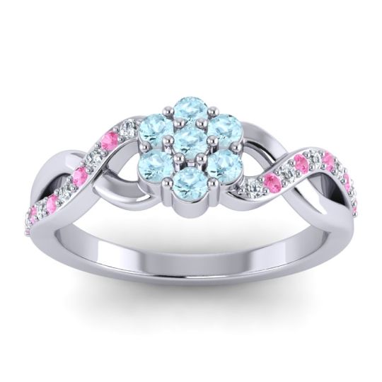 Simple Floral Pave Parisar Ring