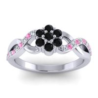 Black Onyx Fashion Ring In 18k White Gold With Lab Diamond And Pink Tourmaline – Parisar Simple Ring