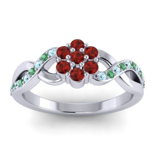 Simple Floral Pave Parisar Ring