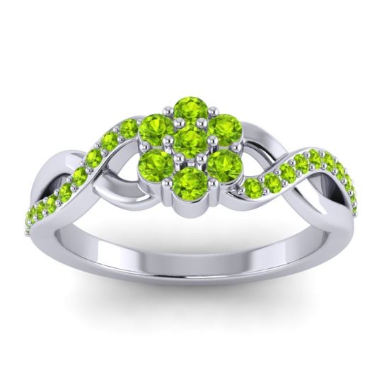 Simple Floral Pave Parisar Ring