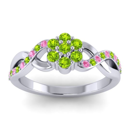 Simple Floral Pave Parisar Ring