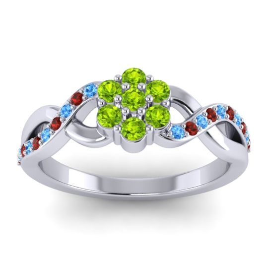Simple Floral Pave Parisar Ring