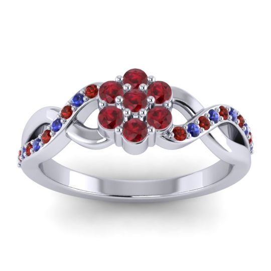 Simple Floral Pave Parisar Ring