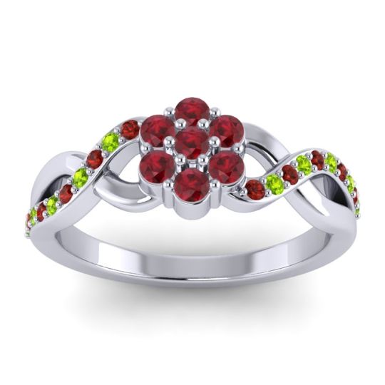 Simple Floral Pave Parisar Ring