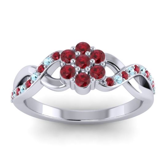 Simple Floral Pave Parisar Ring