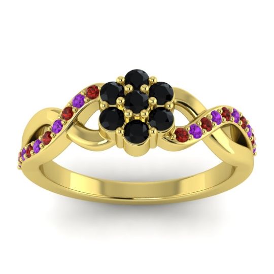 Simple Floral Pave Parisar Ring