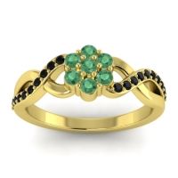 Emerald Fashion Ring In 14k Yellow Gold With Black Onyx – Parisar Simple Ring