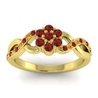 Garnet Fashion Ring In 18k Yellow Gold With Citrine – Parisar Simple Ring