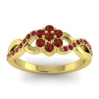Garnet Fashion Ring In 18k Yellow Gold With Ruby – Parisar Simple Ring