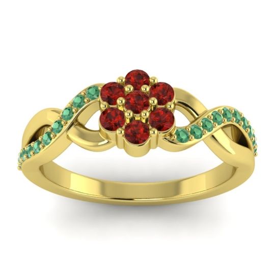 Simple Floral Pave Parisar Ring