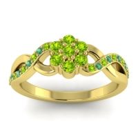 Peridot Fashion Ring In 18k Yellow Gold With Emerald – Parisar Simple Ring