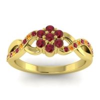 Ruby Fashion Ring In 14k Yellow Gold With Citrine – Parisar Simple Ring