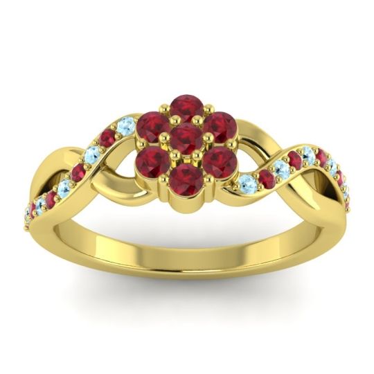 Simple Floral Pave Parisar Ring