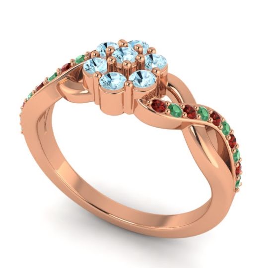 Simple Floral Pave Parisar Ring