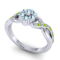 Simple Floral Pave Parisar Ring