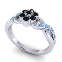 Simple Floral Pave Parisar Ring