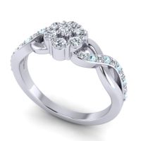 Simple Floral Pave Parisar Ring