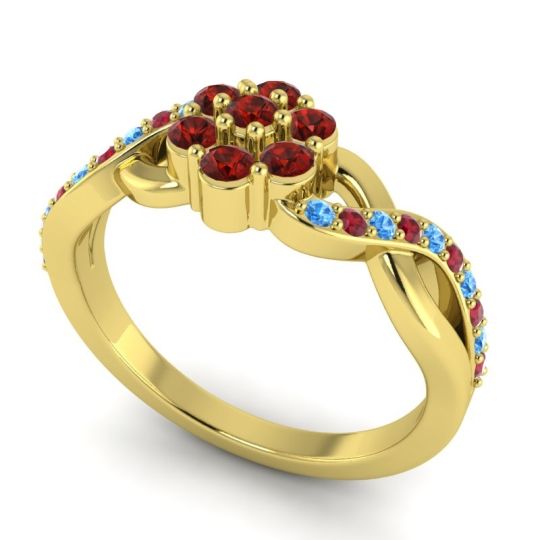 Simple Floral Pave Parisar Ring