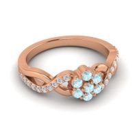 Simple Floral Pave Parisar Ring
