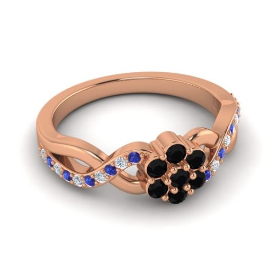 Simple Floral Pave Parisar Ring