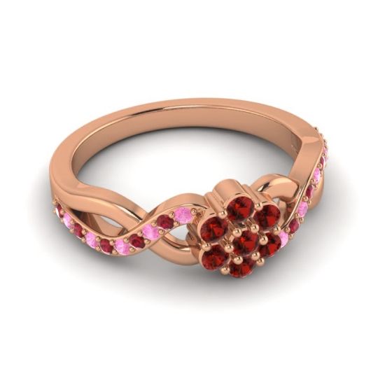 Simple Floral Pave Parisar Ring