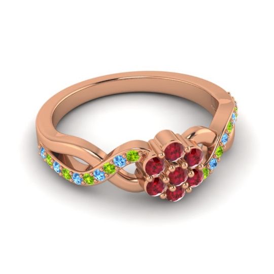 Simple Floral Pave Parisar Ring