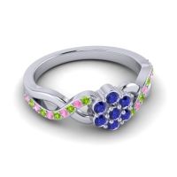 Simple Floral Pave Parisar Ring