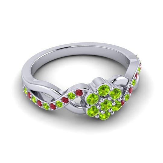 Simple Floral Pave Parisar Ring