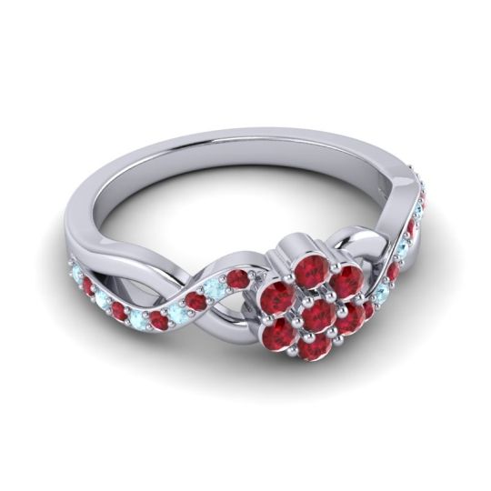 Simple Floral Pave Parisar Ring