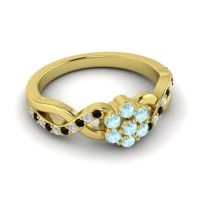 Simple Floral Pave Parisar Ring