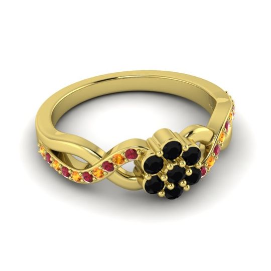 Simple Floral Pave Parisar Ring