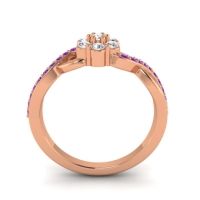 Simple Floral Pave Parisar Ring