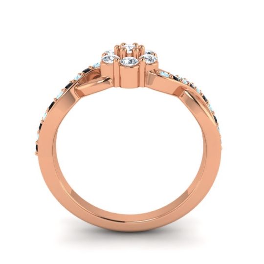 Simple Floral Pave Parisar Ring