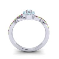 Simple Floral Pave Parisar Ring