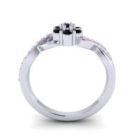 Simple Floral Pave Parisar Ring