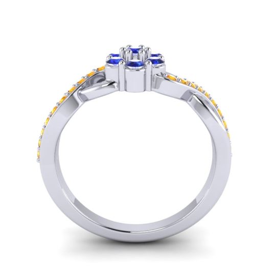 Simple Floral Pave Parisar Ring