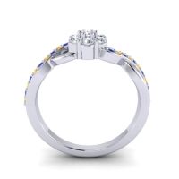 Simple Floral Pave Parisar Ring