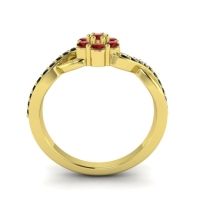 Simple Floral Pave Parisar Ring