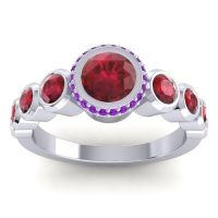 Bezel Halo Vana Ring