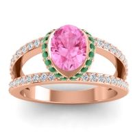 Modern Oval Halo Narmara Ring