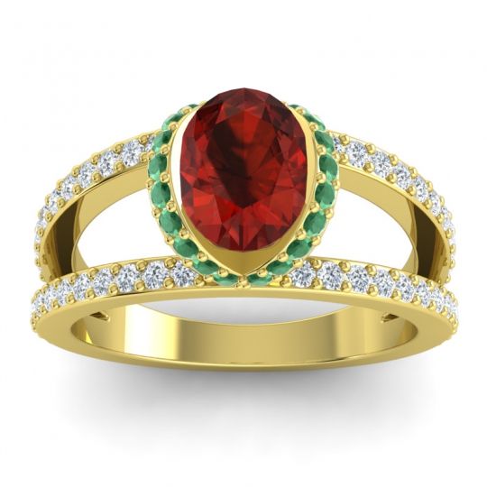 Modern Oval Halo Narmara Ring