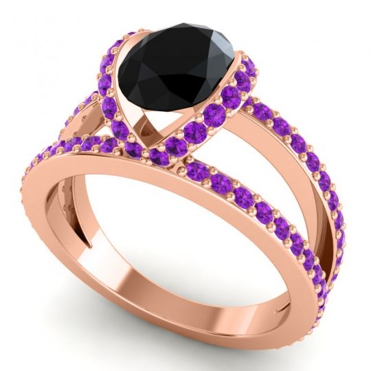 Modern Oval Halo Narmara Ring