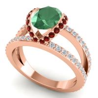 Modern Oval Halo Narmara Ring