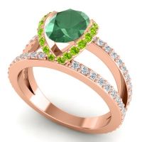 Modern Oval Halo Narmara Ring
